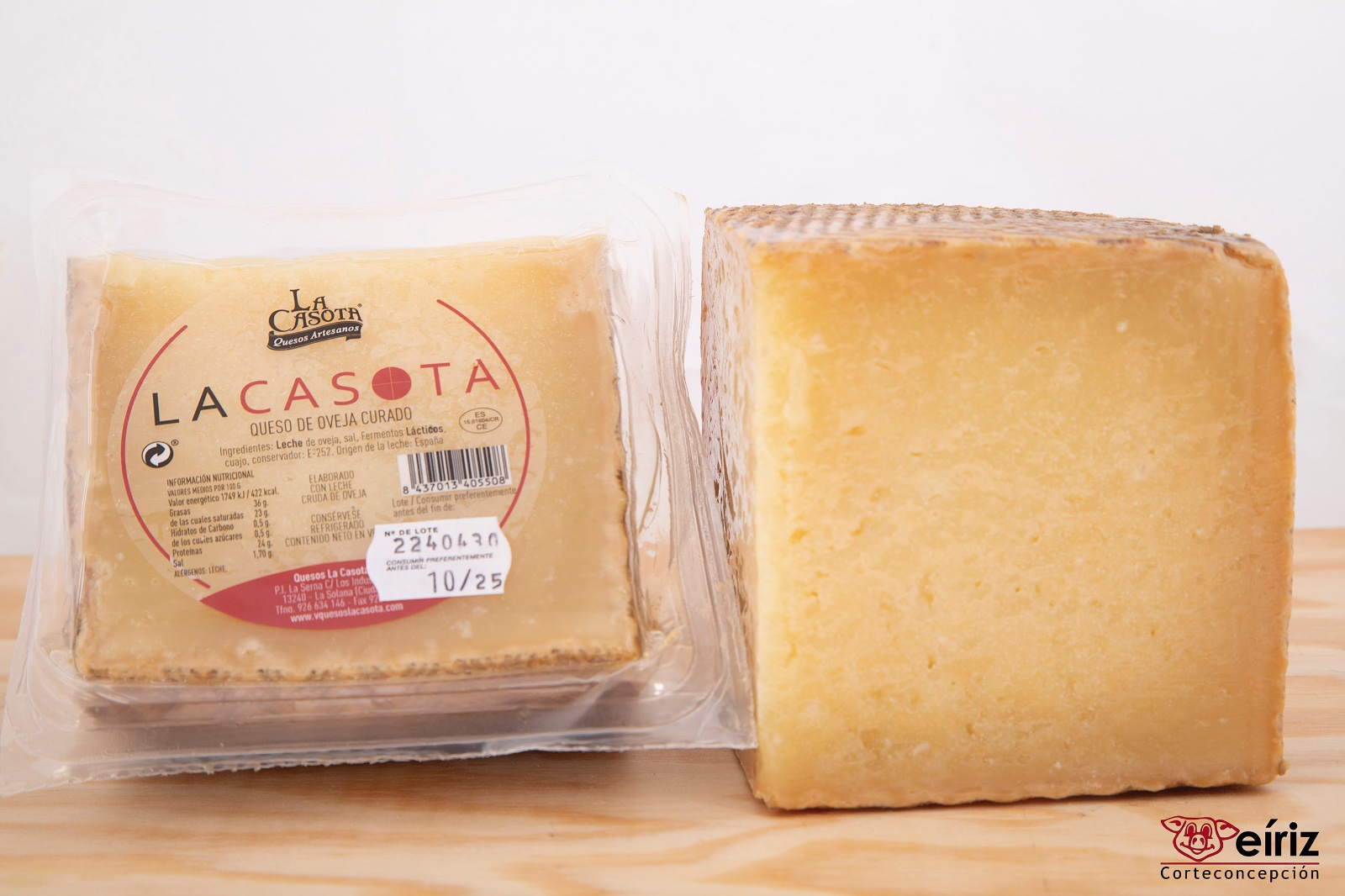 Queso artesano Puro de Oveja CASOTA leche cruda, cuarto al vacío